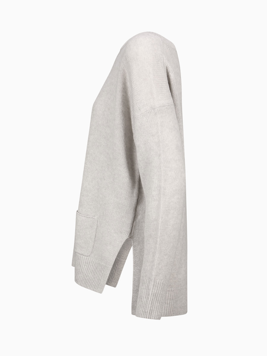 Pullover mit Rundhalsausschnitt grau von REYER