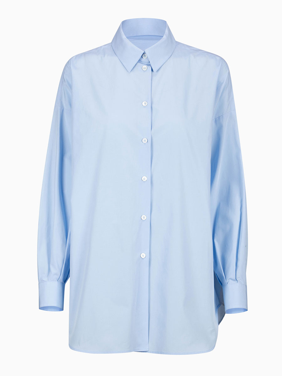 Oversize-Bluse mit Hemdkragen von REYER