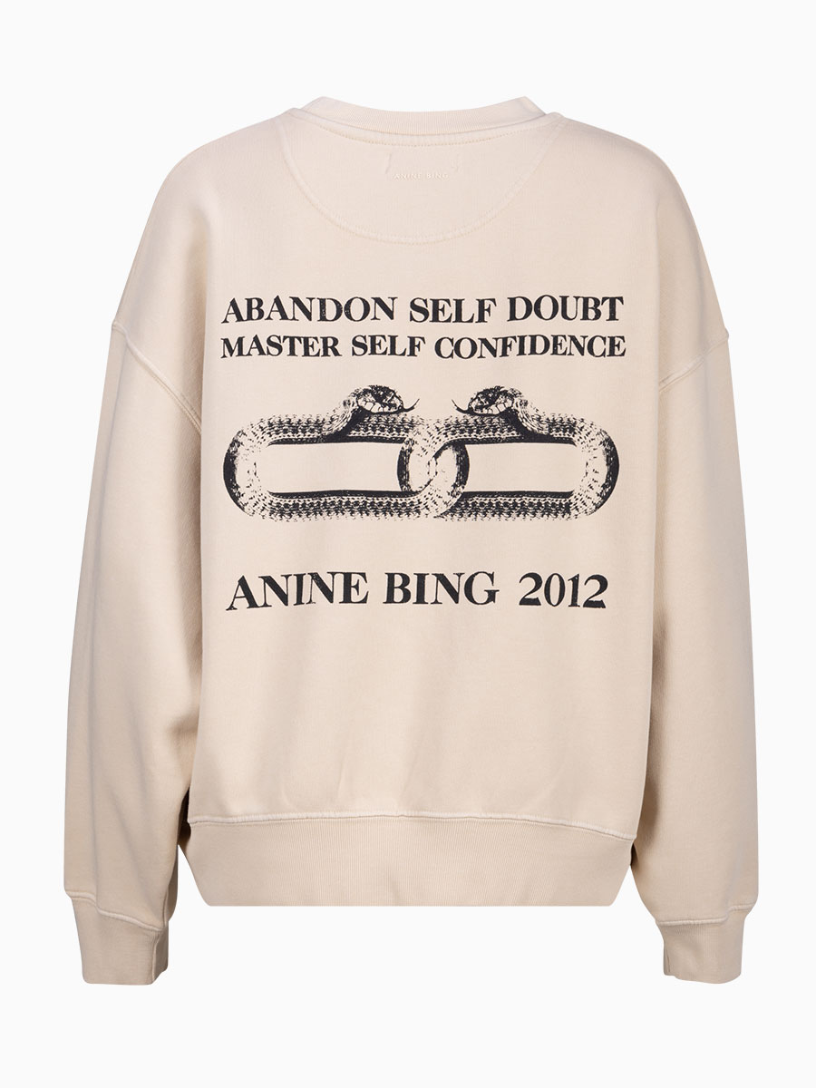Sweatshirt LEO SERPENT beige von Anine Bing