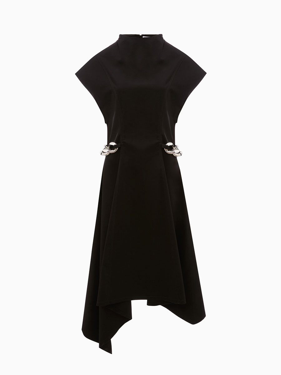 Midi-Kleid CHAIN schwarz von JW Anderson