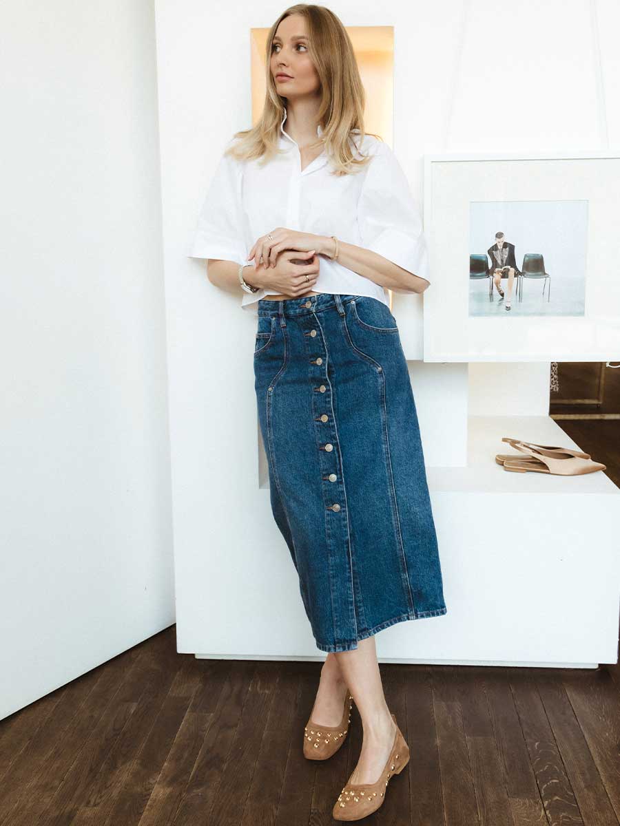 Midi-Jeansrock VANDY von ISABEL MARANT ETOILE