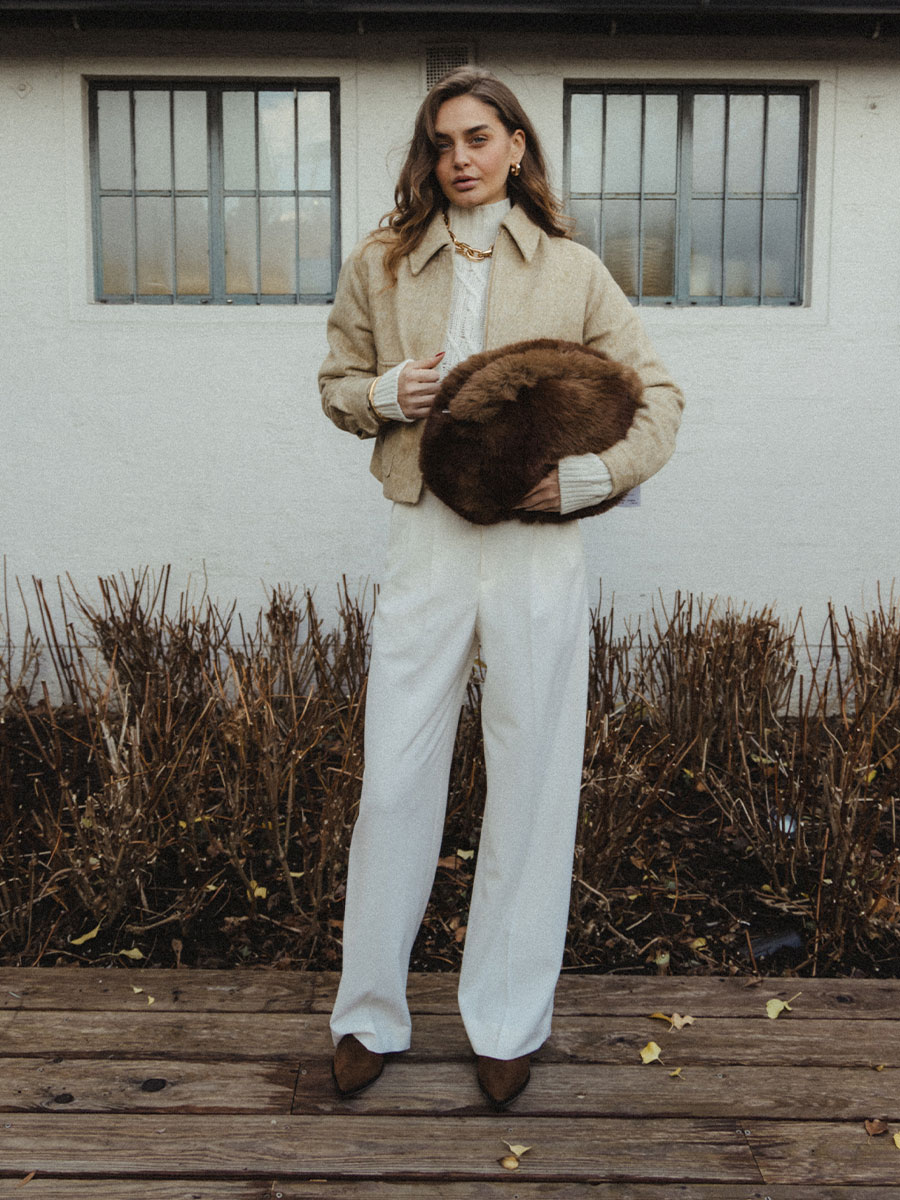 Wide-Leg Hose NOA in Weiß von ROSSI