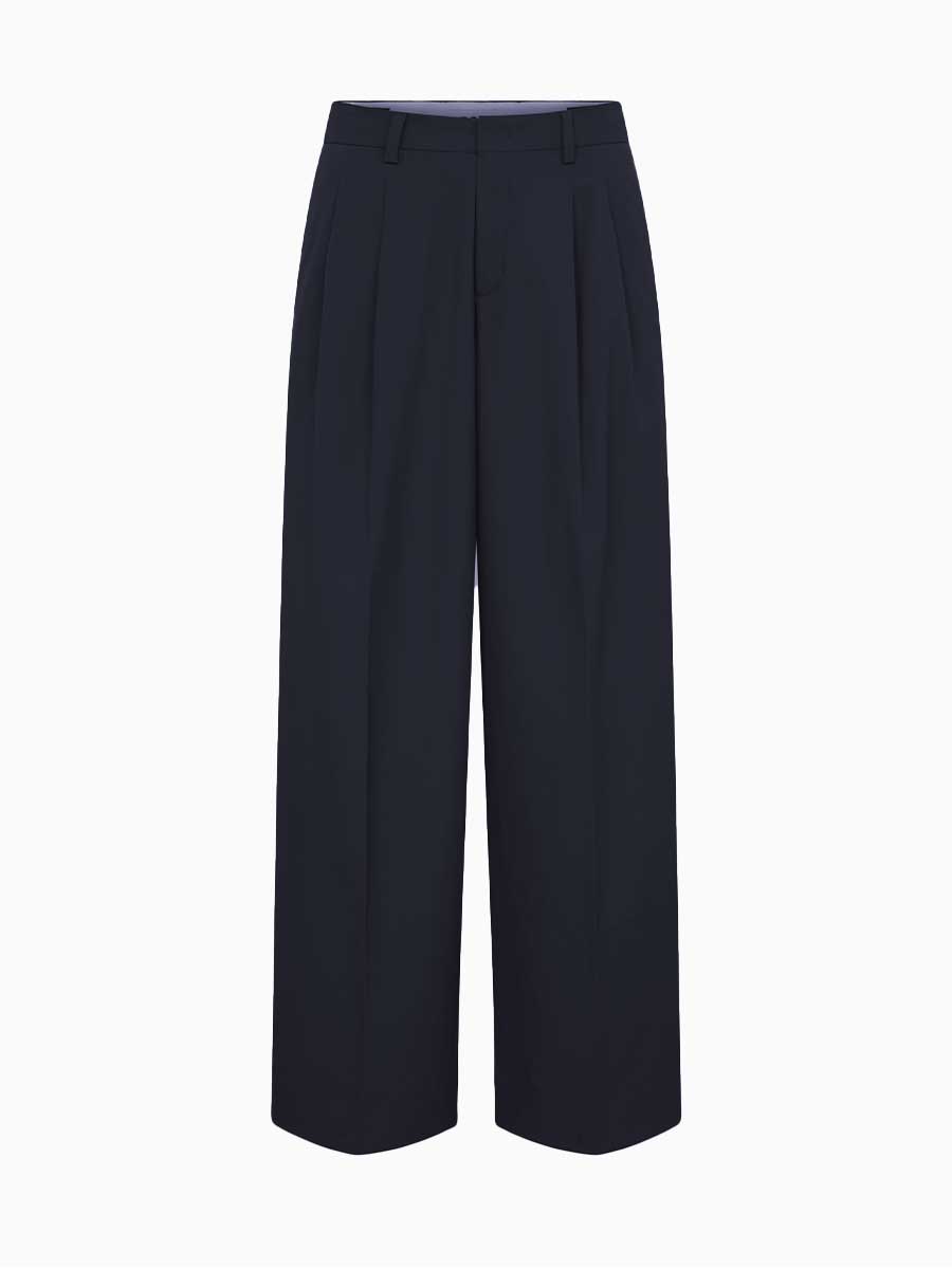 Wide-Leg Hose NOA CROPPED in Dunkelblau von ROSSI