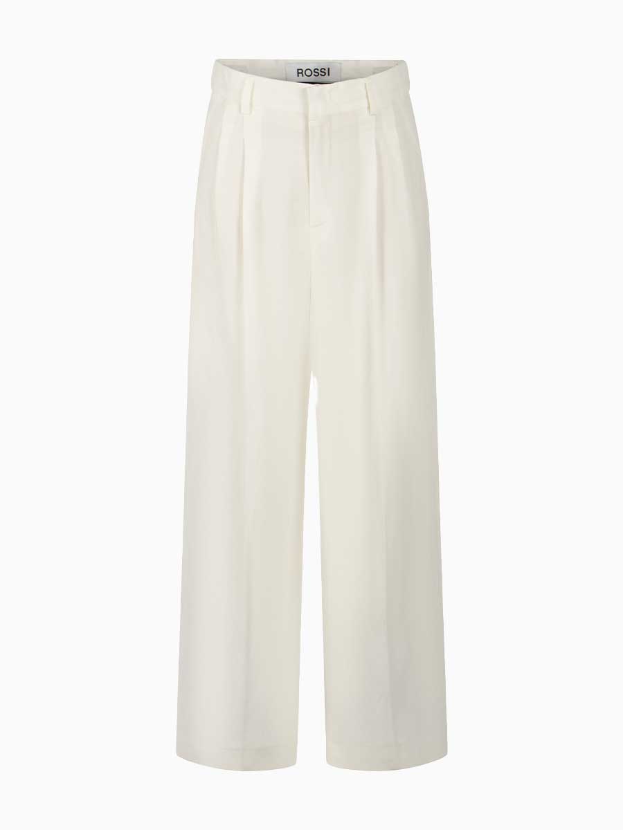 Wide-Leg Hose NOA in Creme von ROSSI