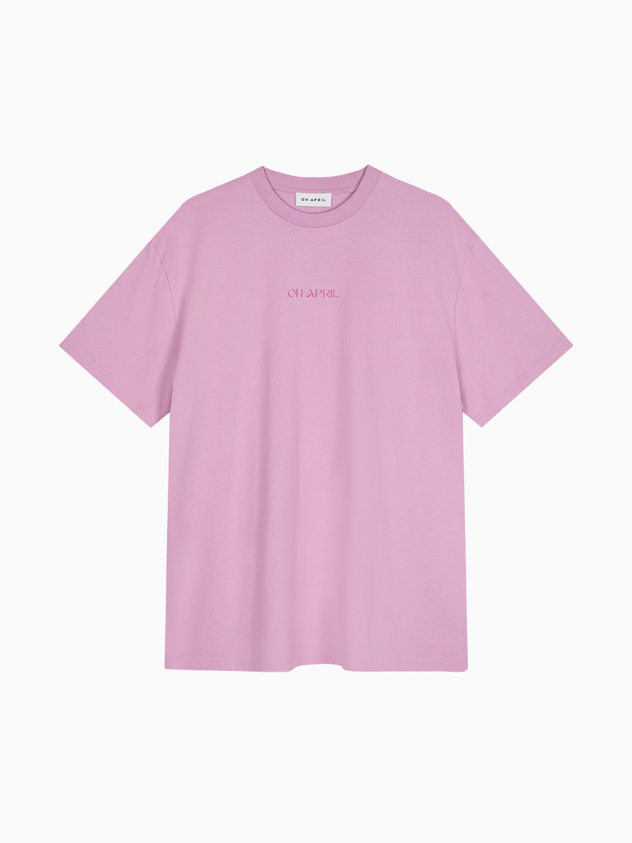 Boyfriend-T-Shirt in Lila von OH APRIL