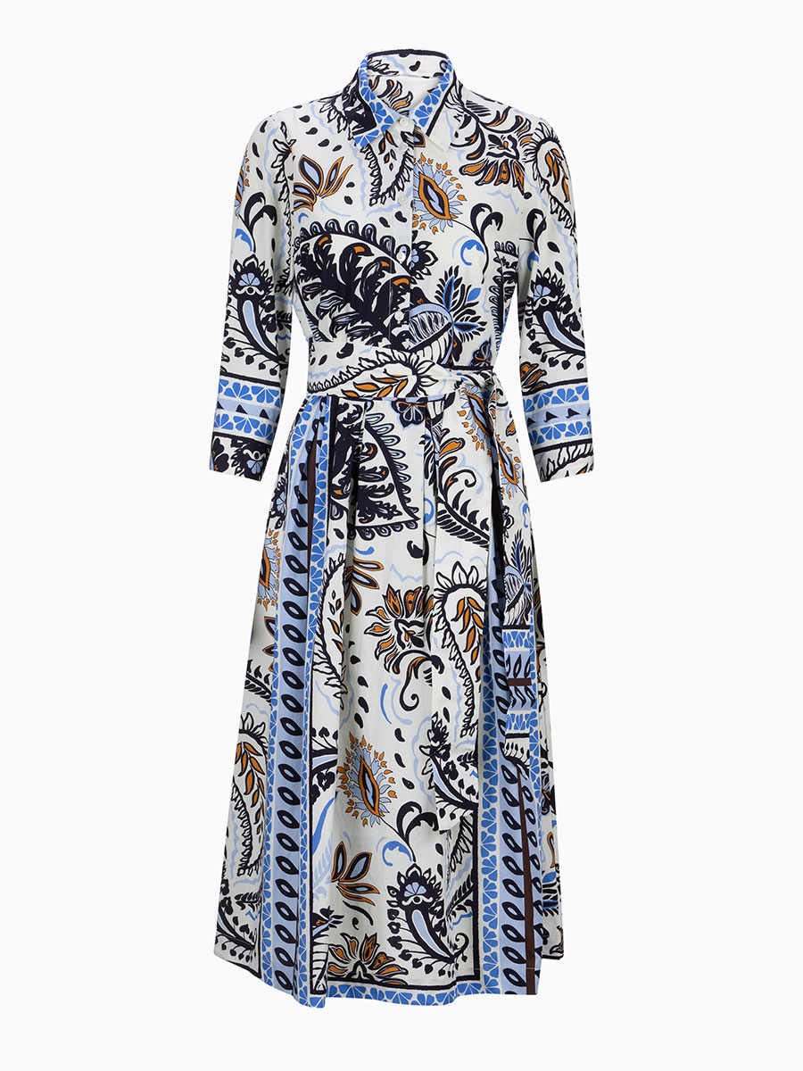 Midi-Kleid in Blau von La Camicia
