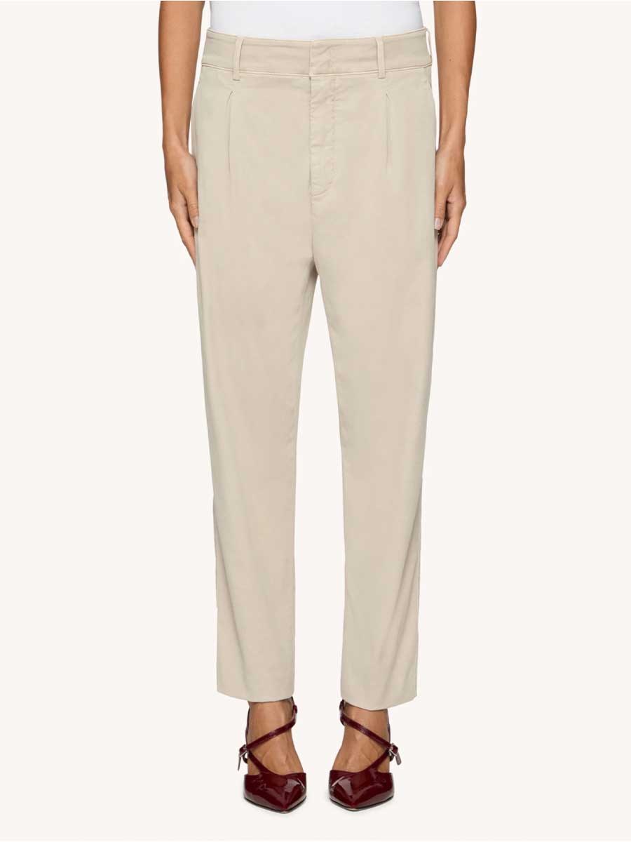 Loose-Fit Hose TANIA in Creme von Dondup