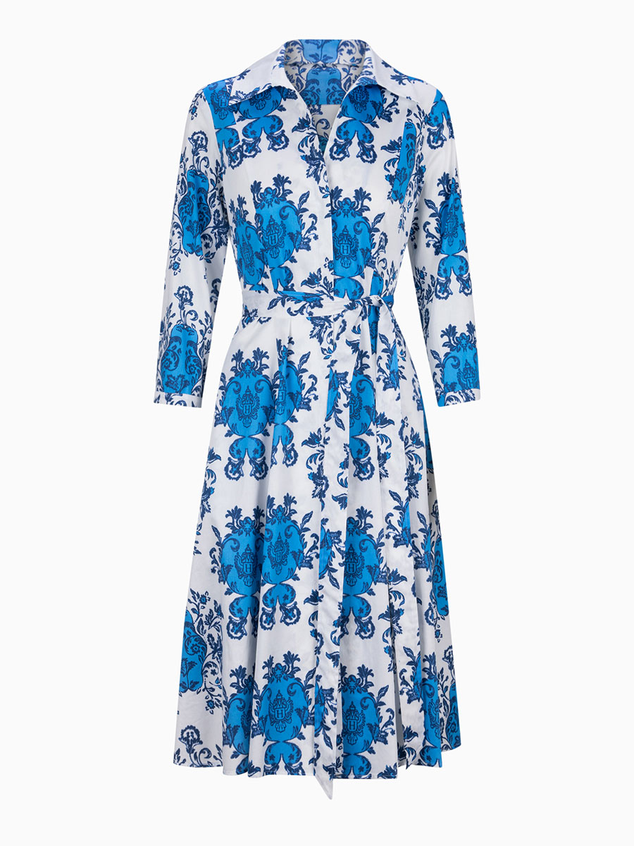 Midi-Kleid PÖCHLARN in Blau von Habsburg Kleidungsmanufaktur