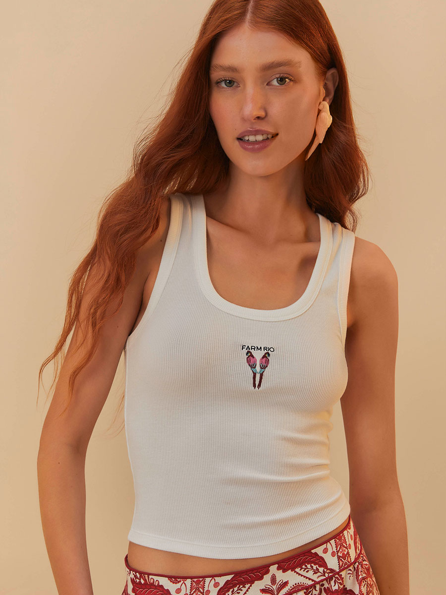 Tanktop in Weiß von Farm Rio