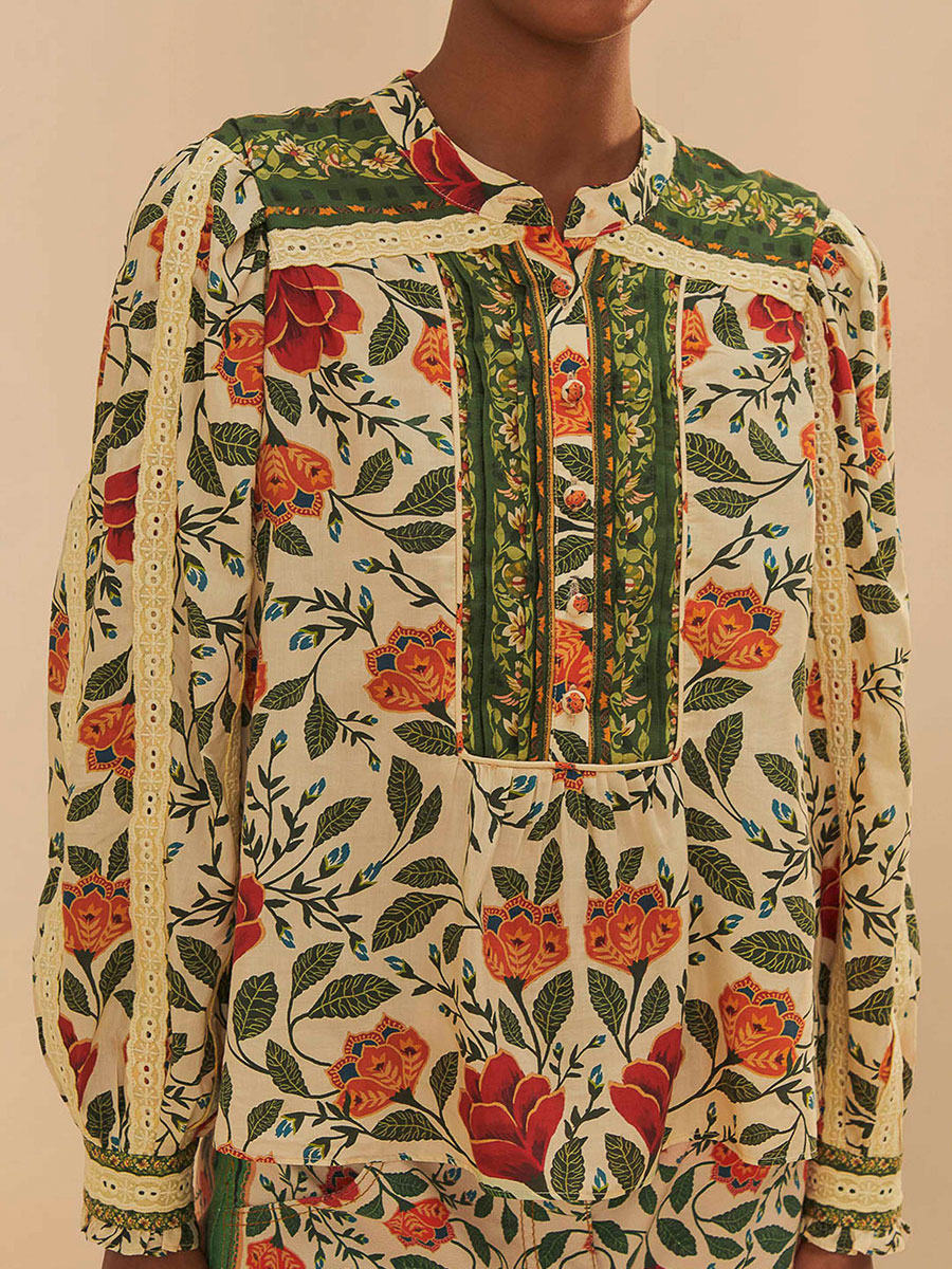 Bluse bunt gemustert von Farm Rio