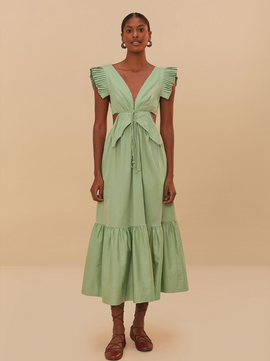 Midi-Kleid in Grün von Farm Rio