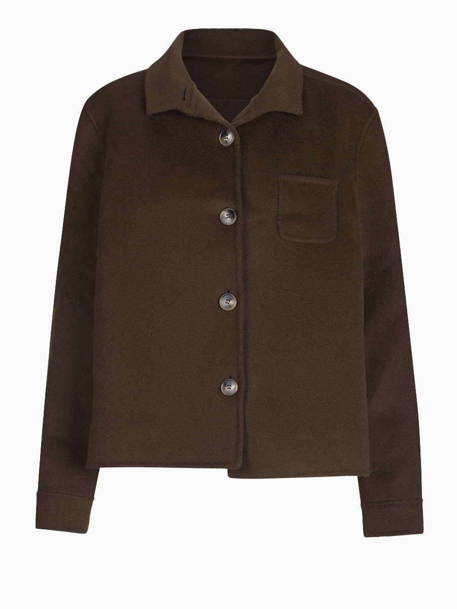 Wolljacke in Dunkelbraun von REYER