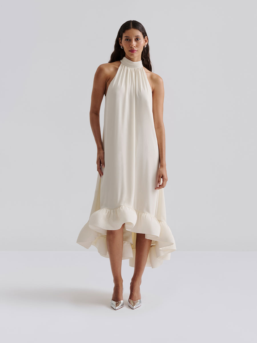 Midi-Kleid FERN in Creme von MALINA