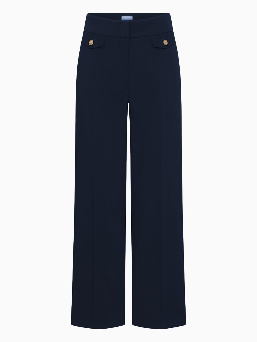 Straight-Leg Hose ALARA in Dunkelblau von SEDUCTIVE
