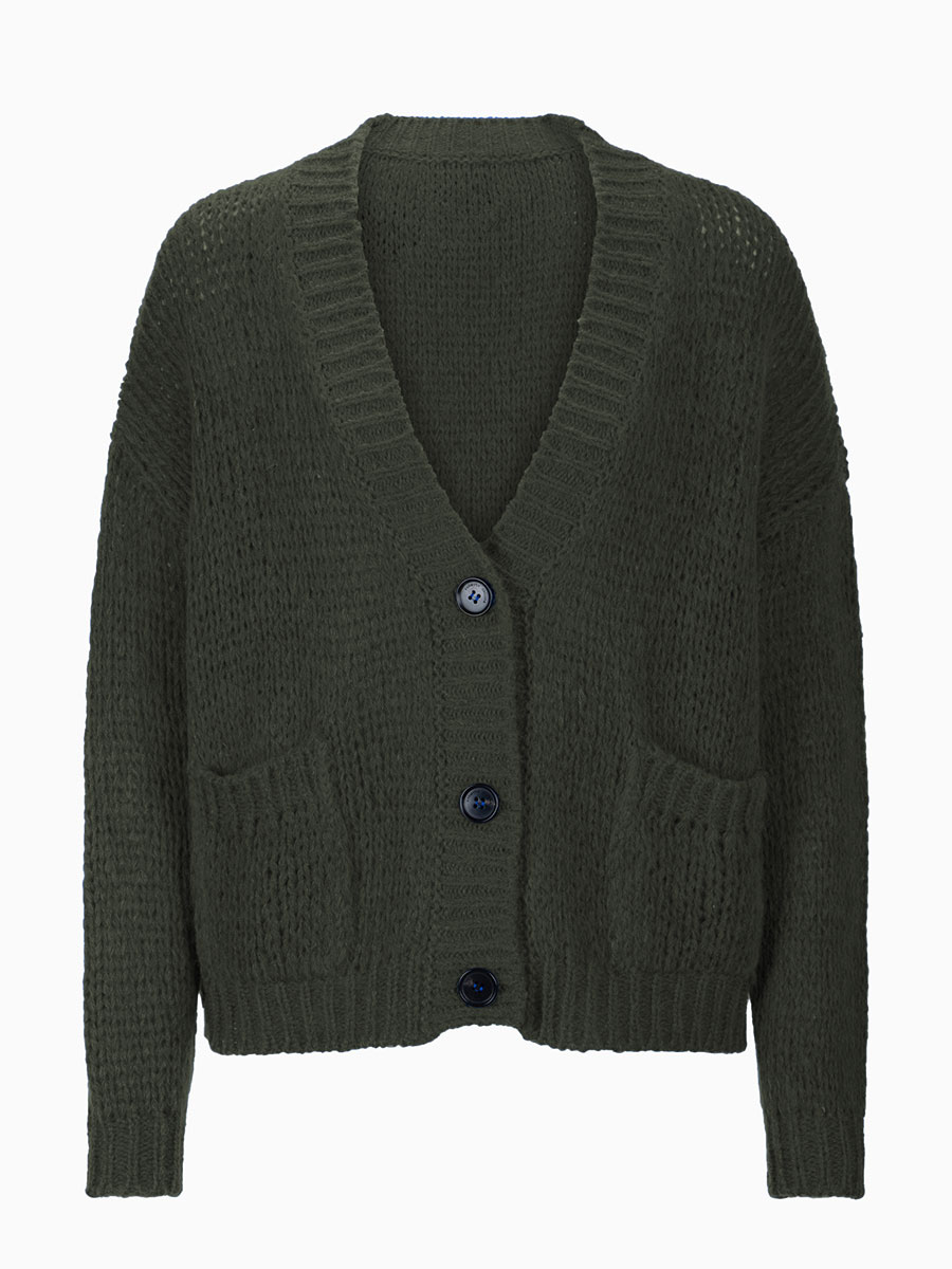 Cardigan in Dunkelgrün von Roberto Collina