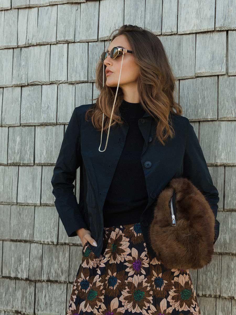 Taft-Jacke in Dunkelblau von REYER