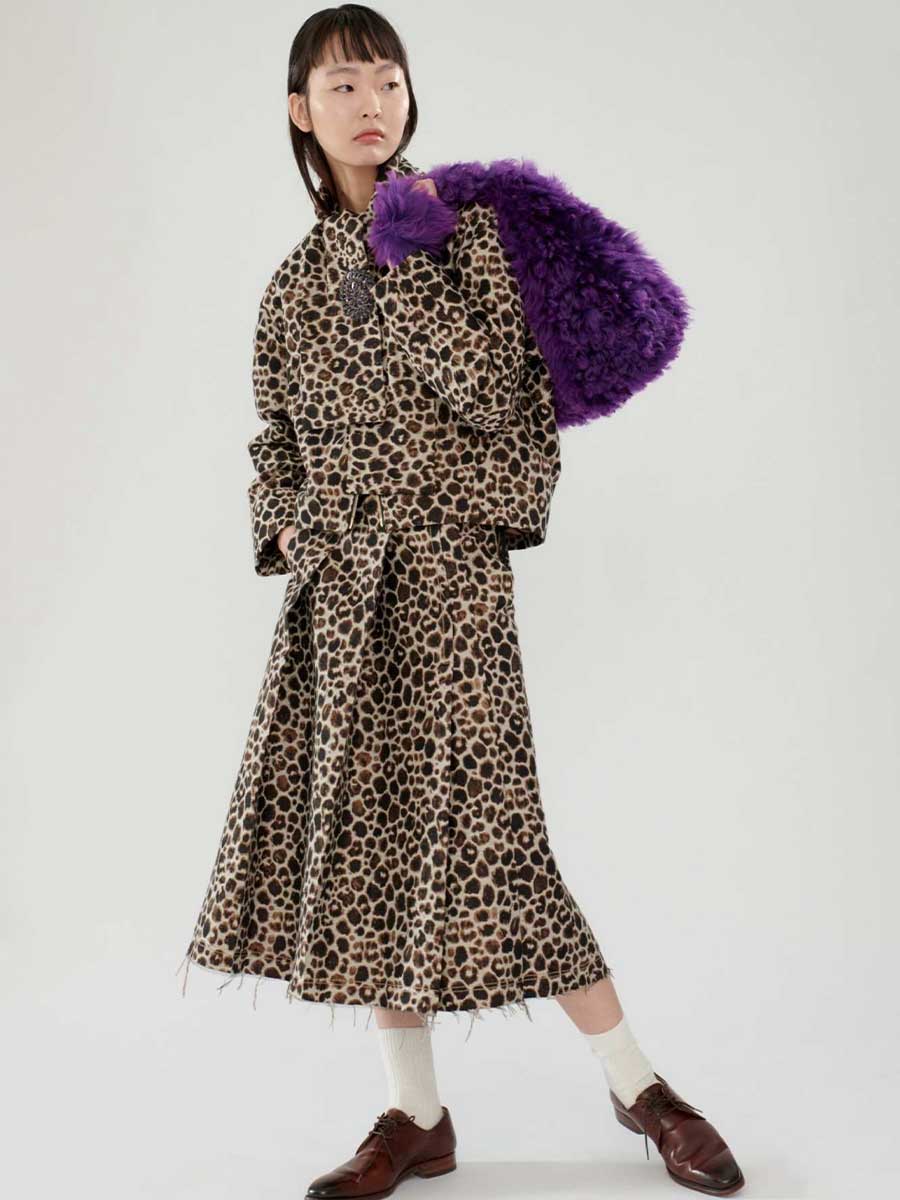 Jacke mit Leo-Print von ODEEH