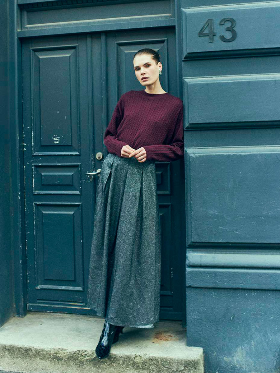 Maxi-Rock in Schwarz glitzernd von Copenhagen Muse