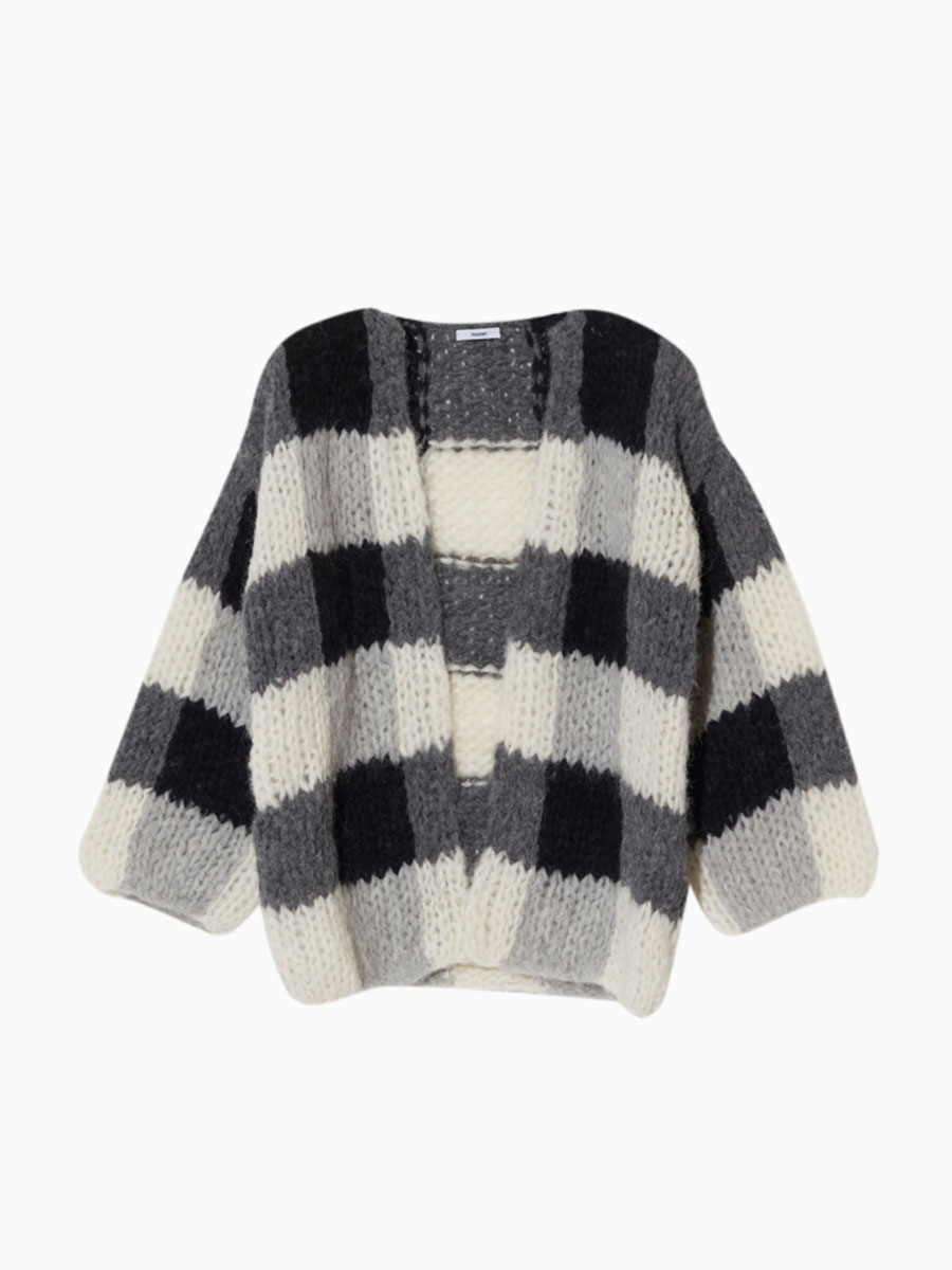 Cardigan in Schwarz-Weiß-Grau von MAIAMI