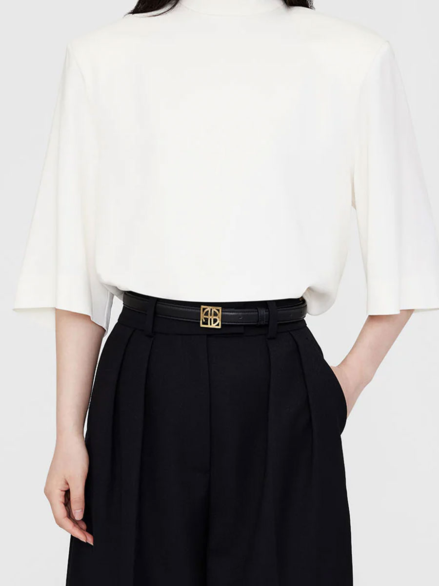 Gürtel MONOGRAM in Gold und Schwarz von ANINE BING