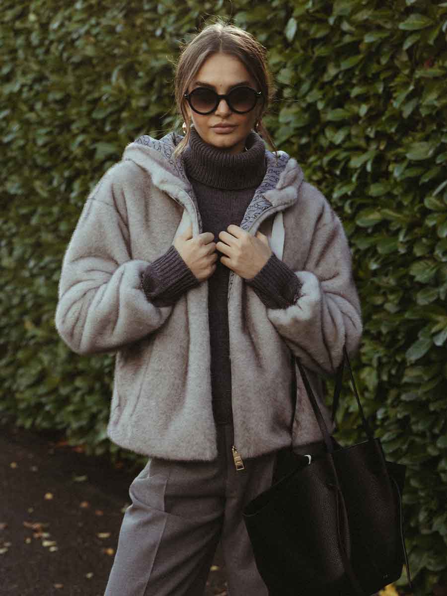 Fake Fur Bomberjacke von HERNO