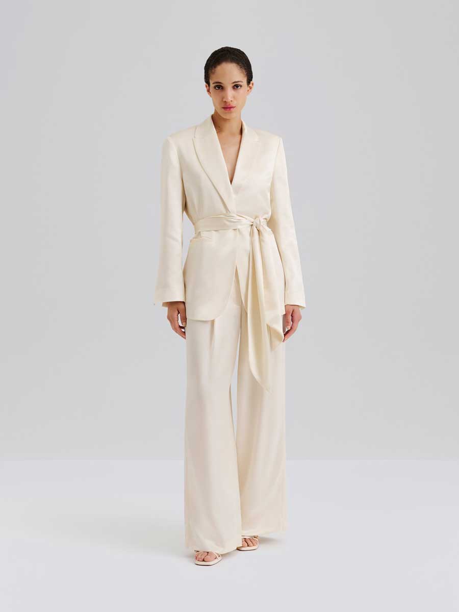 Satinhose SARAH in Creme von MALINA