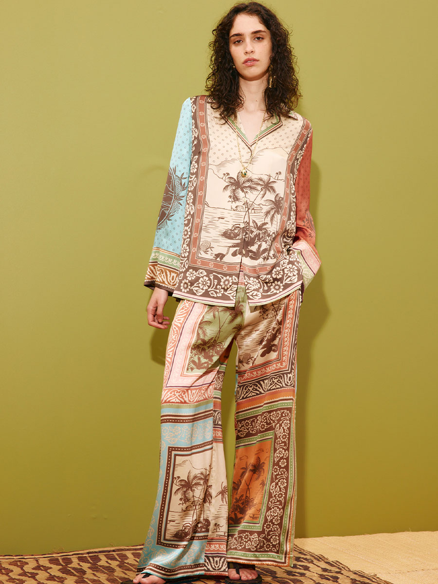 Hemdbluse und Seidenhose ALBERTA von Alémais