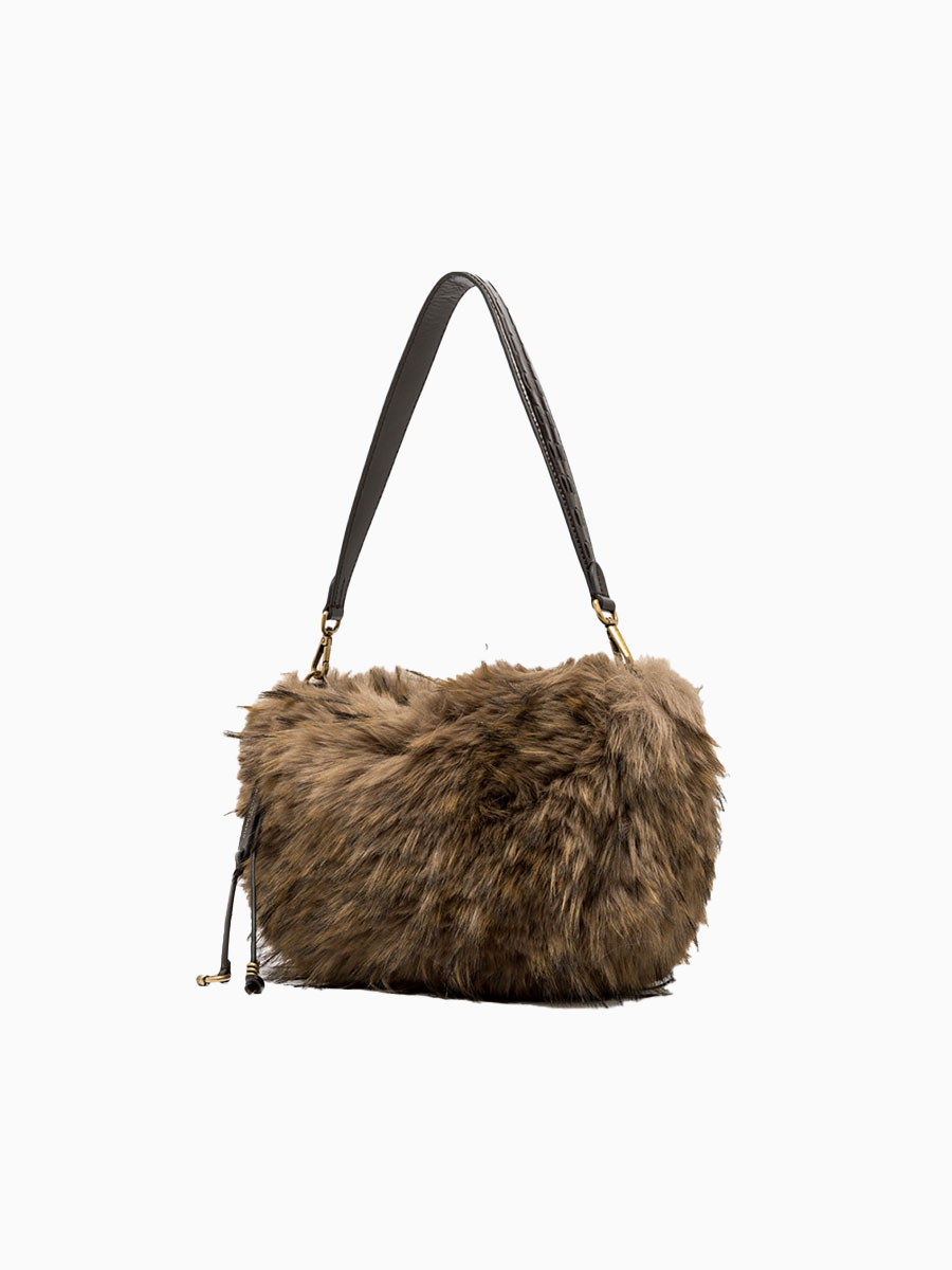 10063283-braun-2 Faux Fur Handtasche CLEO von Gianni Chiarini