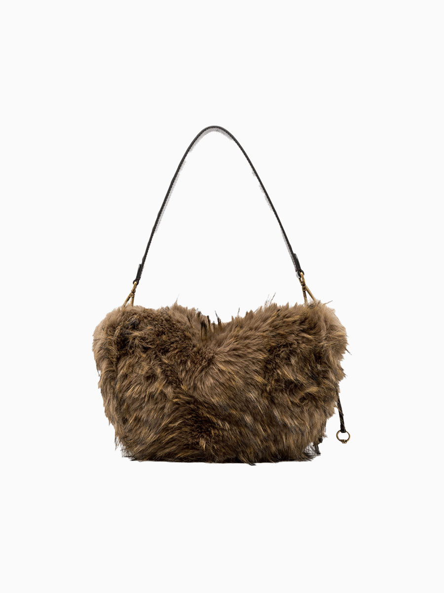 10063283-braun-3 Faux Fur Handtasche CLEO von Gianni Chiarini