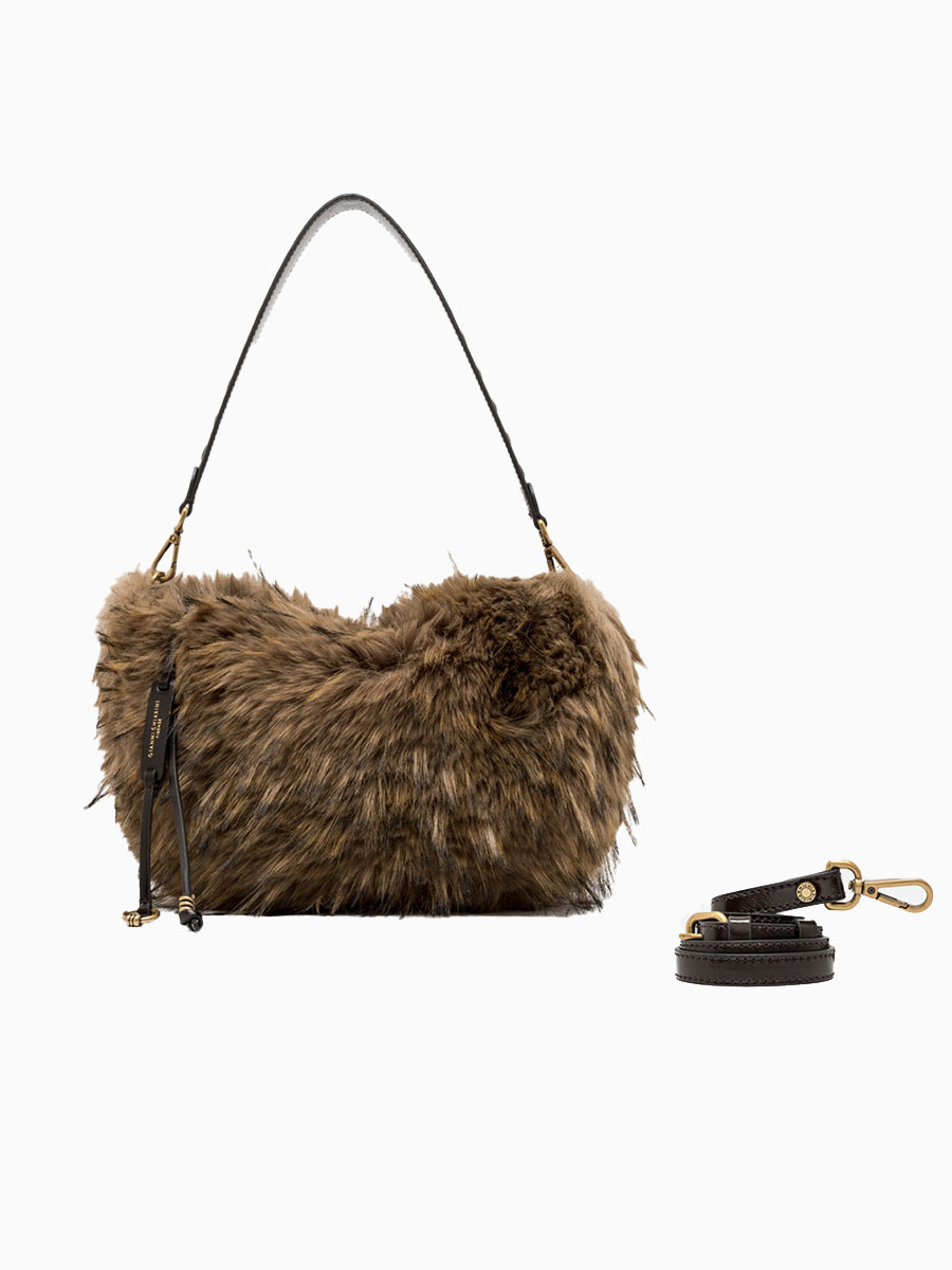 10063283-braun-4 Faux Fur Handtasche CLEO von Gianni Chiarini