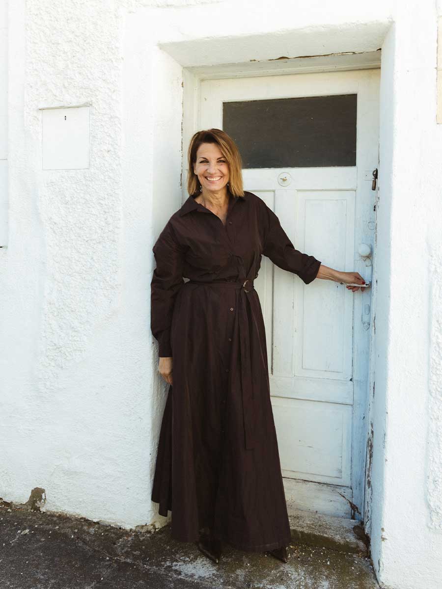 10062873-braun-2 Taft-Kleid von REYER