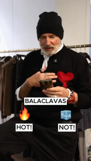 HOT OR NOT? 🧣🚫
Balaclavas - Fashion-Statement oder einfach too much? Unsere Mitarbeiter:innen sind sich einig: Einstimmig abgelehnt! Wie sehen Sie das: Mutiger Trend oder besser im Schrank lassen? 😅 Jetzt in unserer Story abstimmen!

#reyerlooks