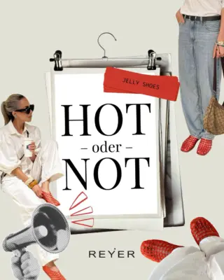HOT oder NOT? 🩴 Die Jelly Shoes sind zurück - und erobern gerade die Fashion-Welt im Sturm. 

Doch während Designer und Influencer auf das nostalgische Kunststoff-Comeback setzen, herrscht bei uns im Haus überraschend große Einigkeit: Bei REYER sagen alle ganz klar NOT. 😅

Zu viele Erinnerungen an Badeschuhe, Strandurlaube und schmerzhafte Blasenpflaster - unsere Mitarbeiterinnen und Mitarbeiter konnten dem Trend bisher wenig abgewinnen.

Aber vielleicht sehen SIE das ganz anders?
🔥 HOT oder ❌ NOT? 

Sind Jelly Shoes für Sie das Must-have des Sommers oder ein Trend, der besser in der Vergangenheit geblieben wäre? Verraten Sie uns Ihre Meinung in den Kommentaren und diskutieren Sie mit unserer Community. Vielleicht können Sie unser Team ja noch vom Gegenteil überzeugen. 👇🏼

Bild-Quellen: ©️ Pinterest

#reyerlooks #jellyshoes #shoetrends #fashioncommunity #hotornot